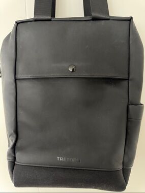 Tretorn Black Minimalist Vertical Backpack Tote